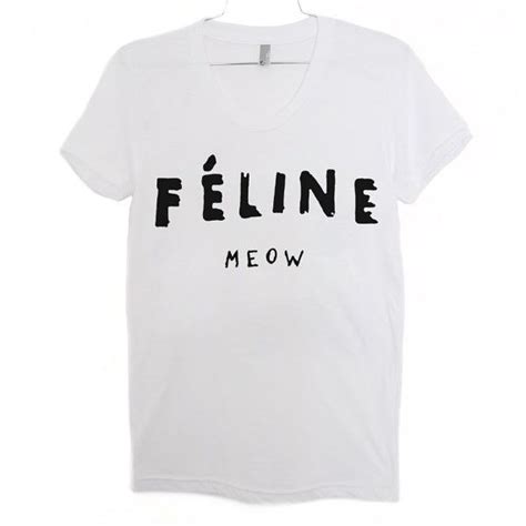 feline t shirt celine|T.